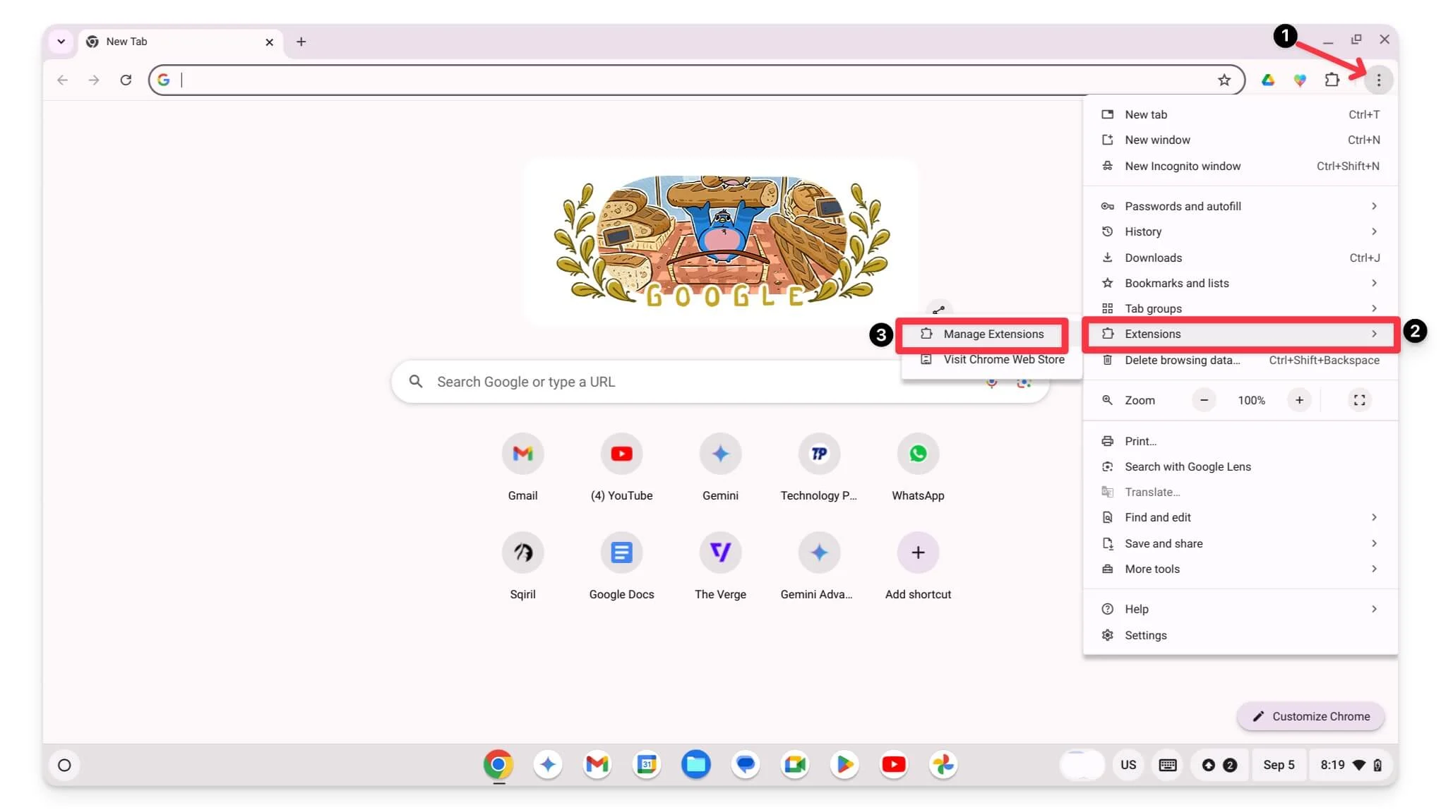 how to access extension on google chrome