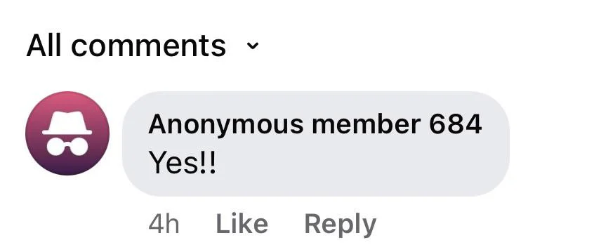 anonymous comment on facebook