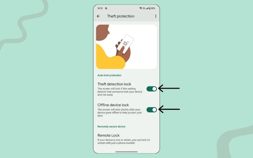 theft detection lock and offline lock