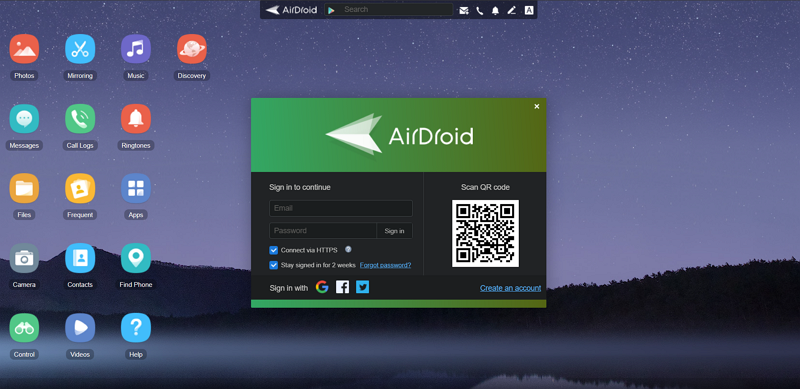 airdroid web