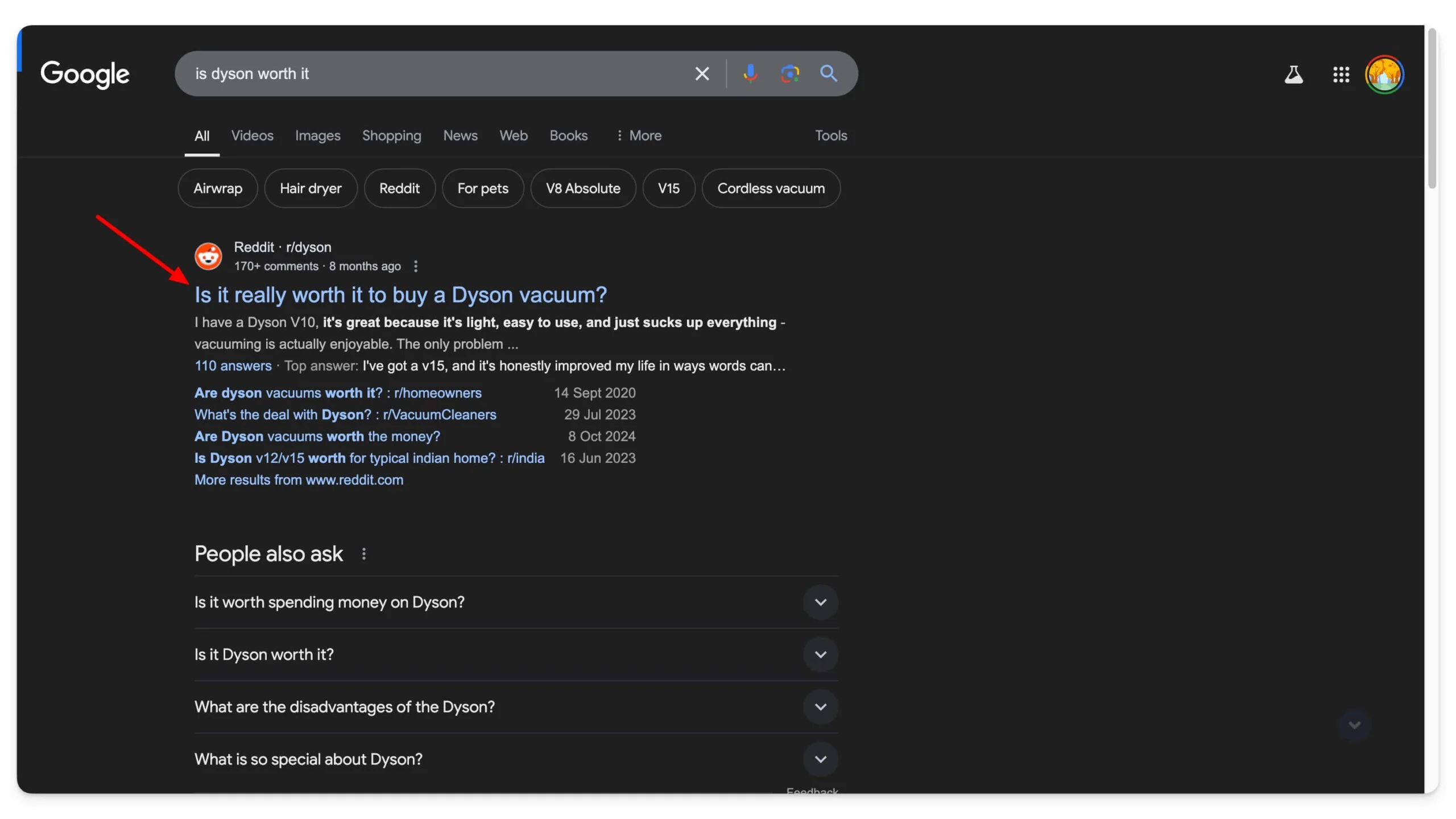 is dyson worth it google search results