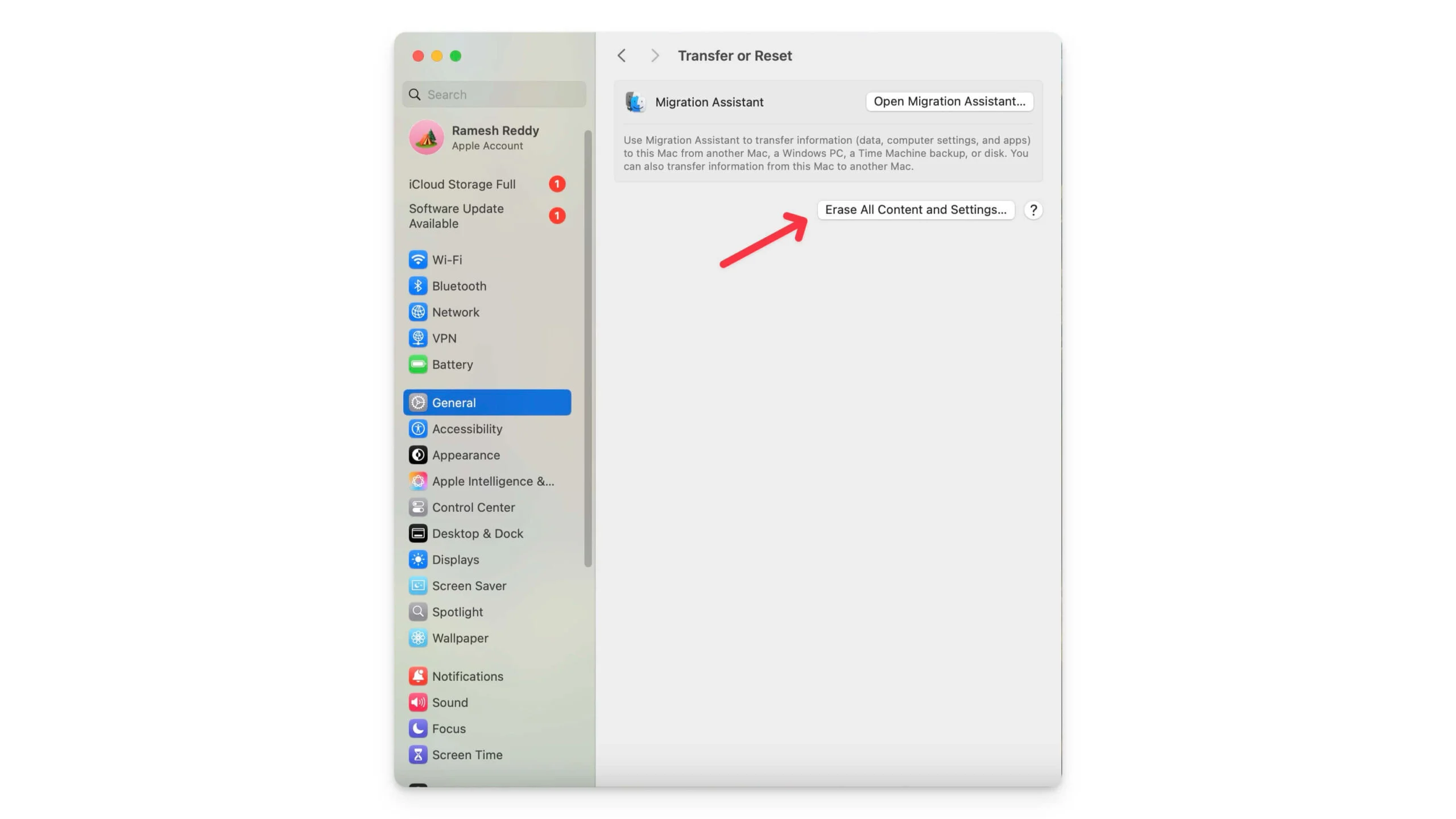 erase all contents and settings on mac