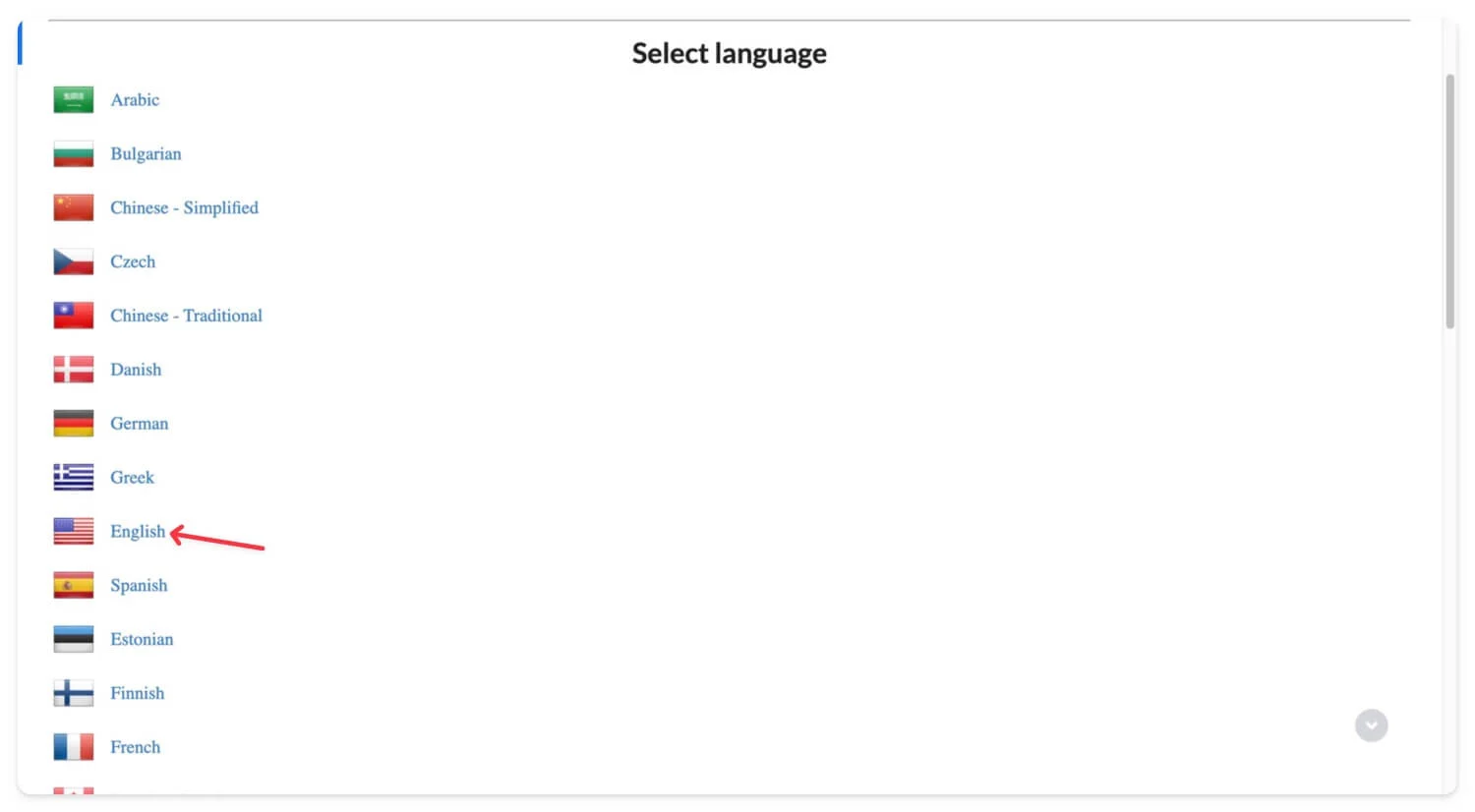 select windows 10 iso file language