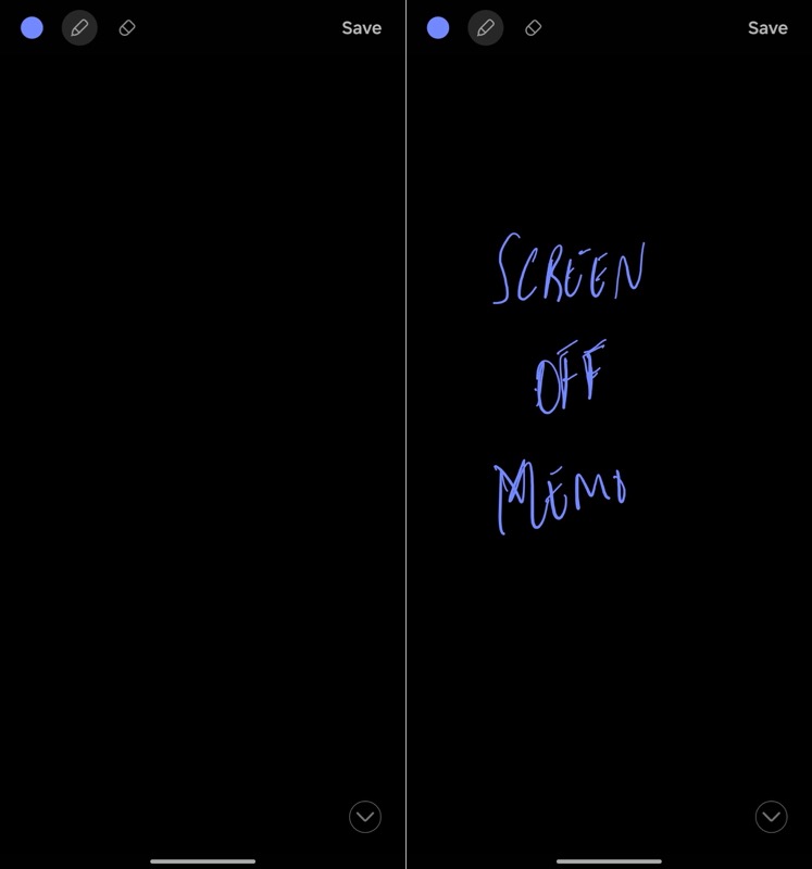 taking a screen off memo on a galaxy phone.