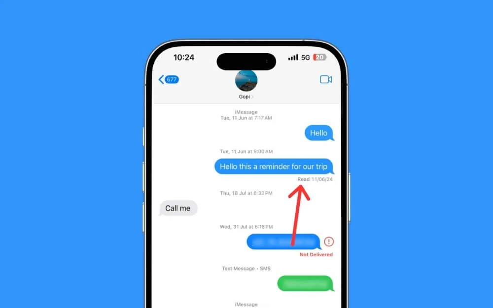 imessage message read label