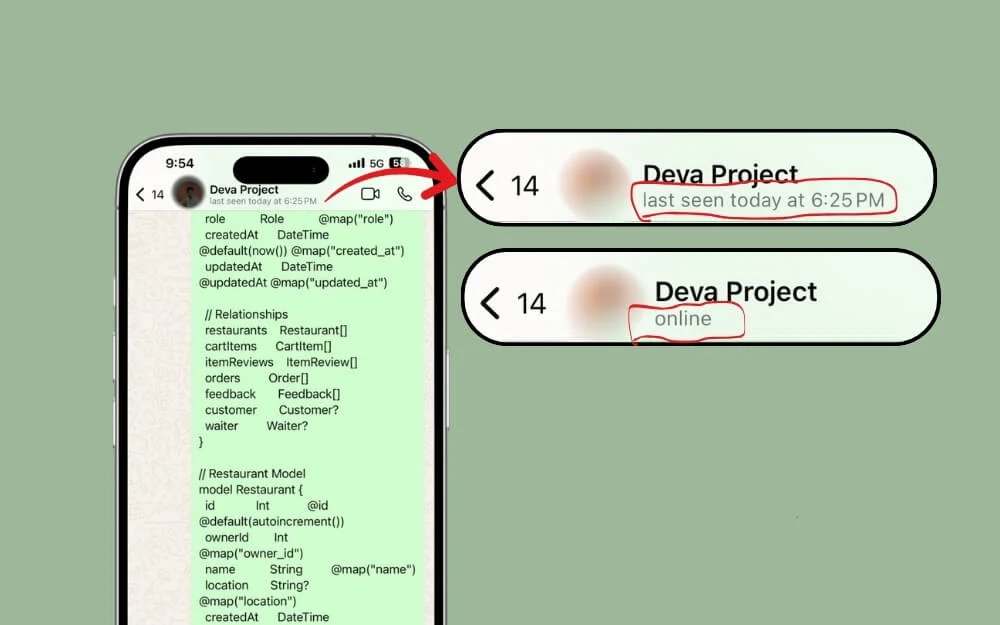 whatsapp last seen and online status