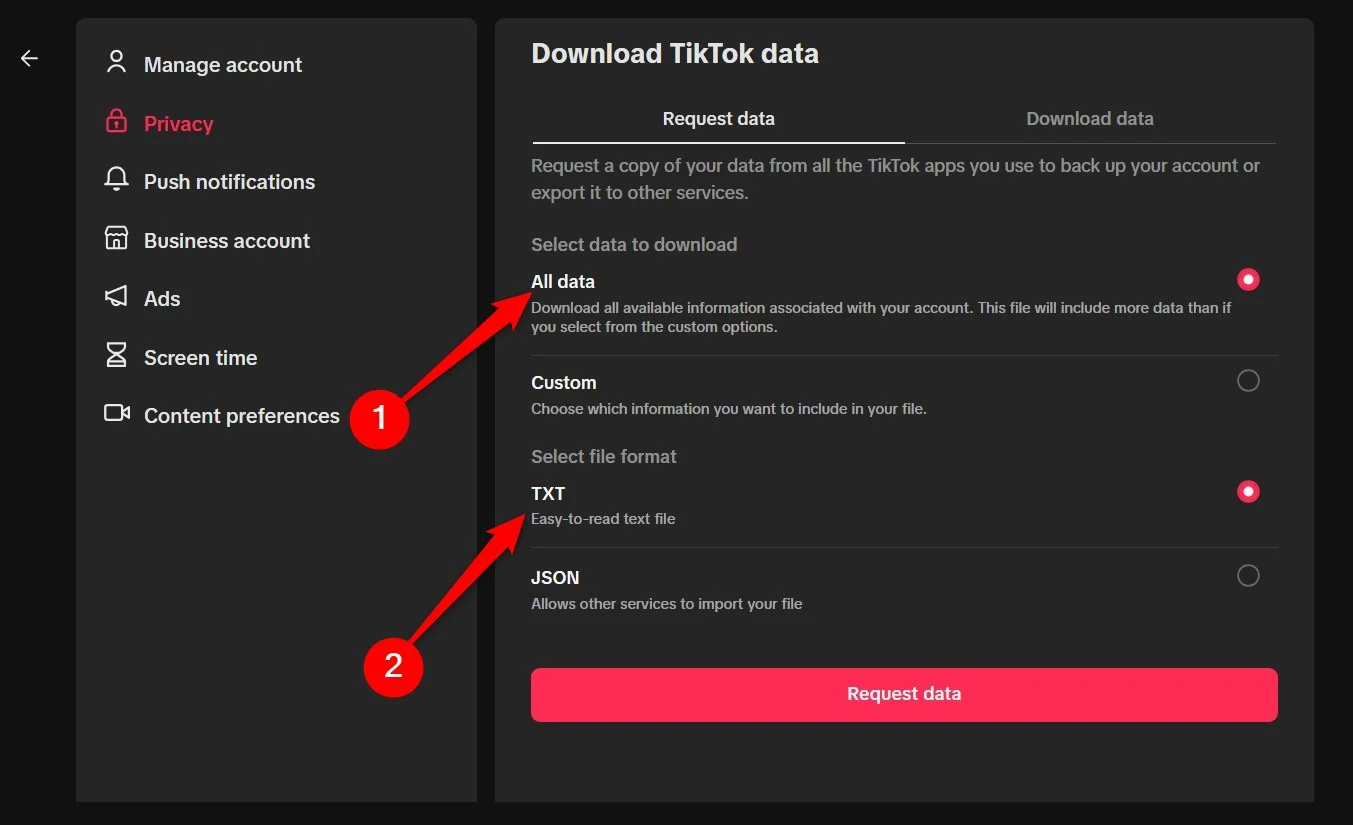 tiktok all data