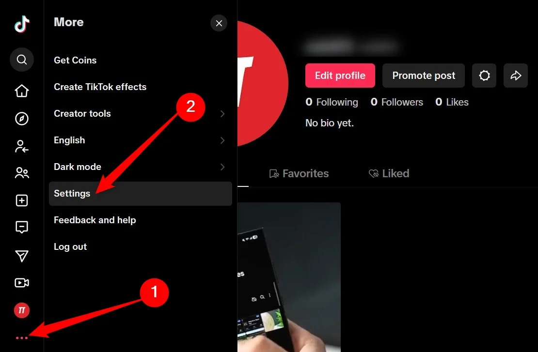 tiktok settings