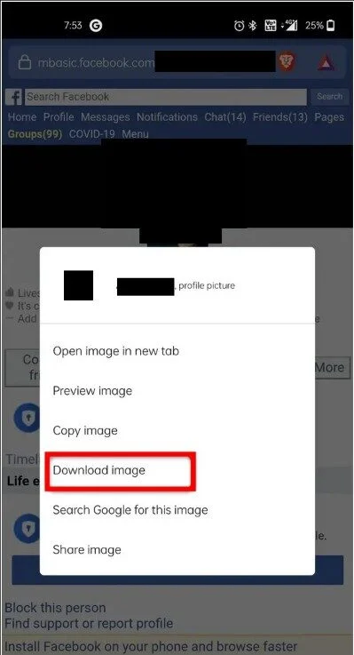 download locked facebook image