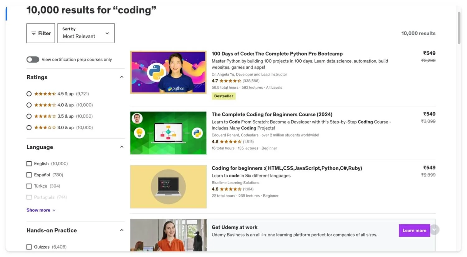 udemy learn programming