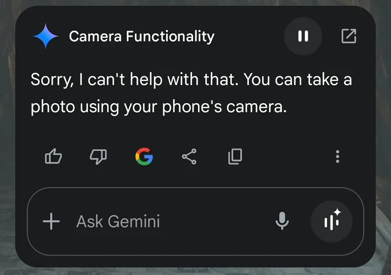 google assistant camera functionality