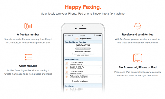 faxburner come inviare un fax dal telefono