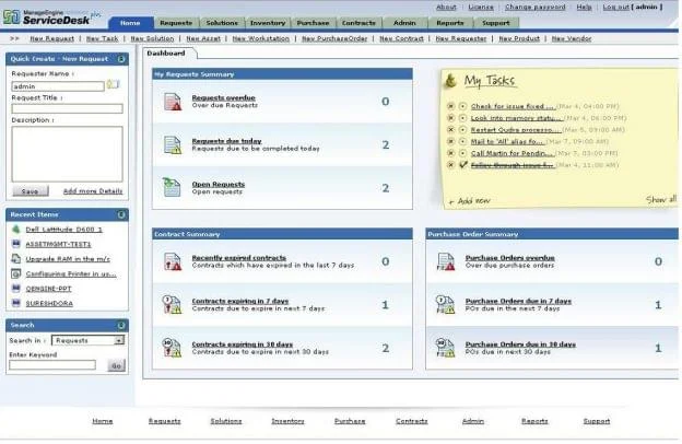 manageengine servicedesk plus perangkat lunak helpdesk gratis