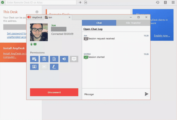 Интерфейс AnyDesk