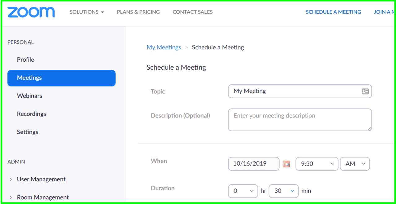 jadwal rapat zoom