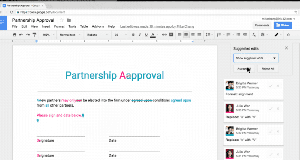 Colaborare Google Docs