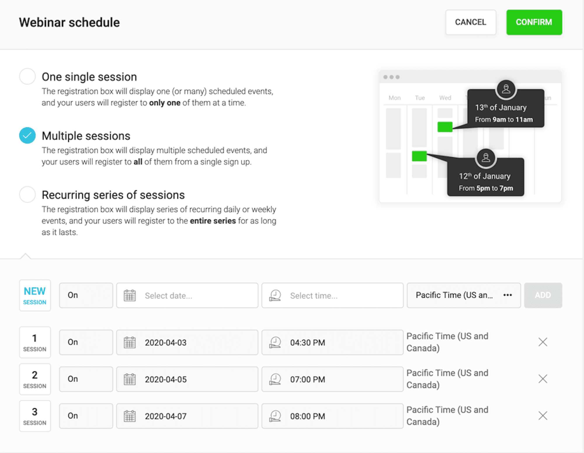 planowanie webinaru