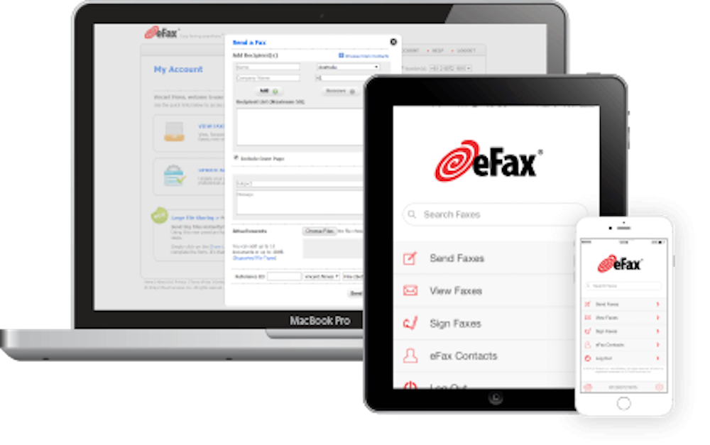 eFax 인터페이스