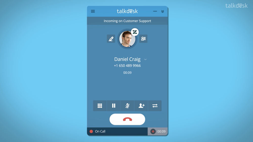 ซอฟต์โฟนของ Talkdesk Callbar