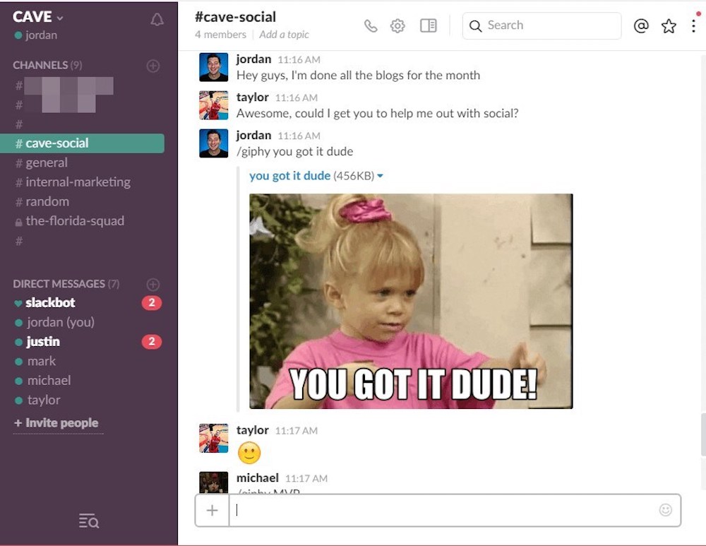 Slack Giphy