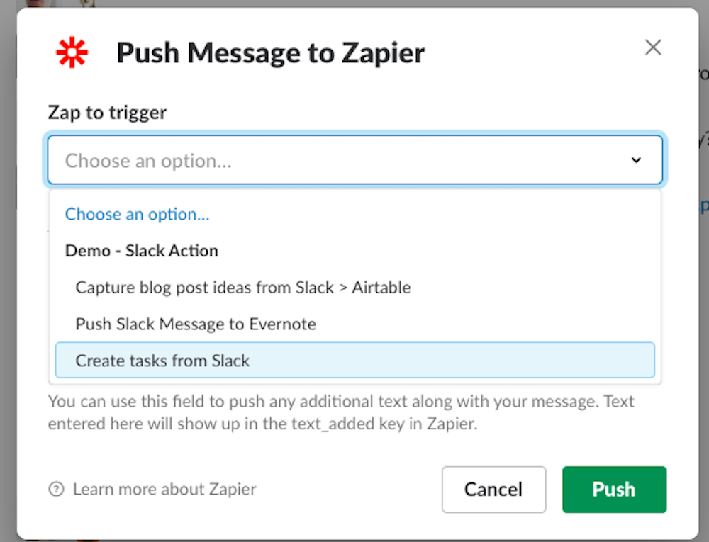 Slack Zapier