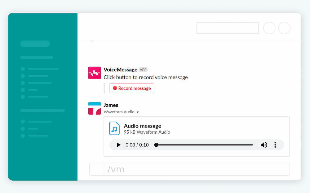 Slack Voice Message