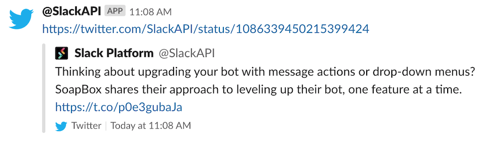 Slack Twitter