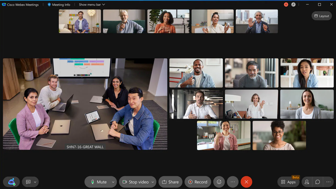 Webex Virtual State Participant Meningkat menjadi 8