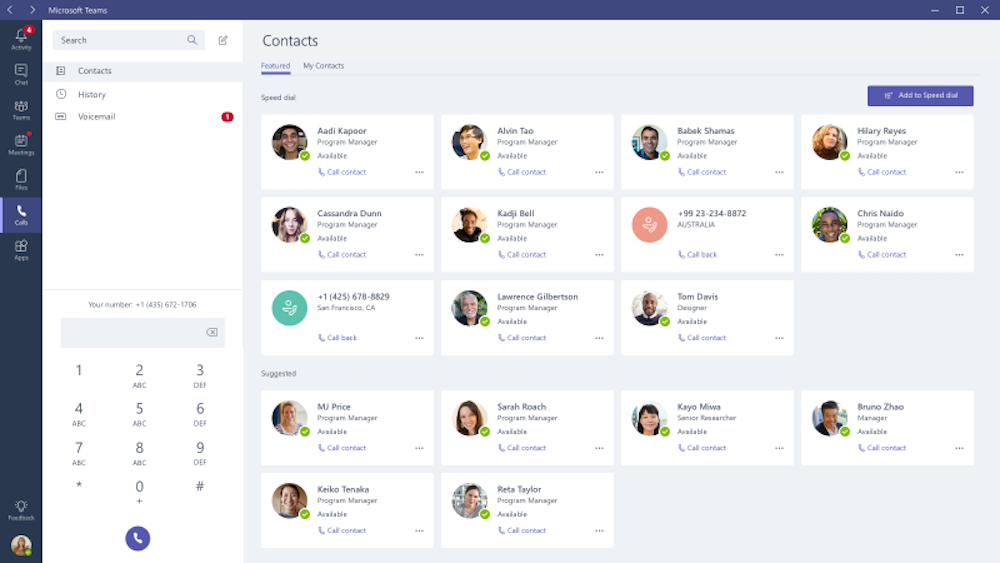 Microsoft Teams-Telefon