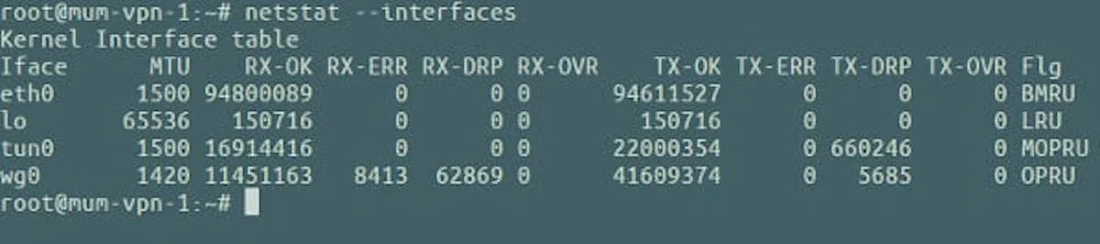 Pacotes descartados Linux