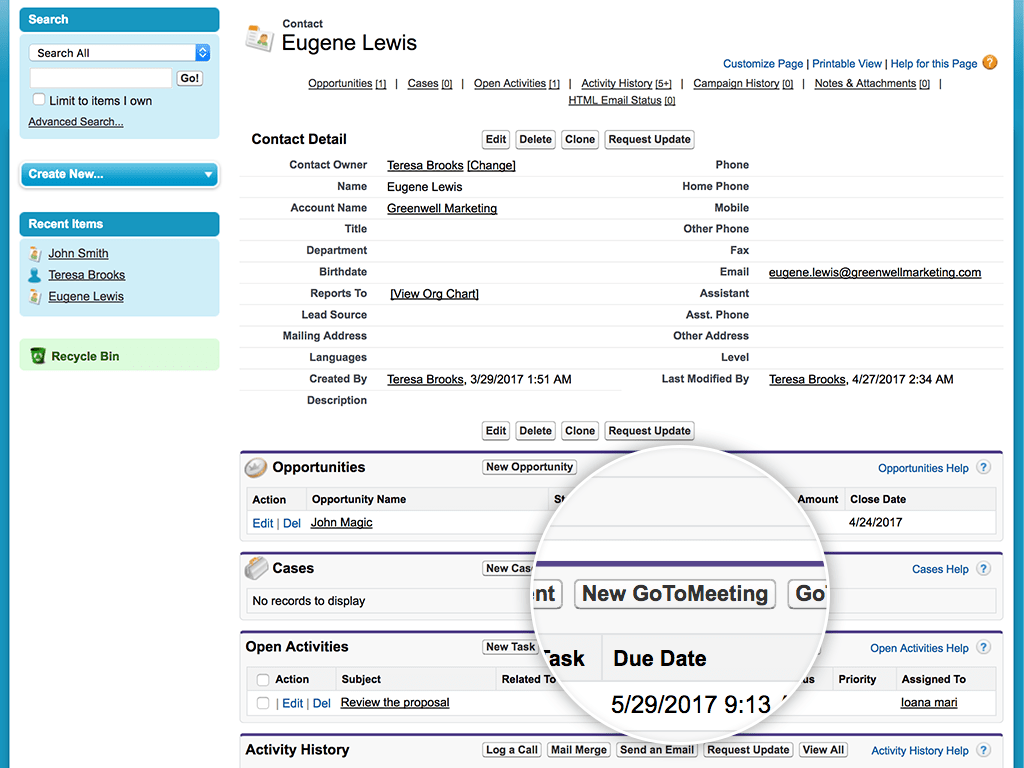 GoToMeeting Salesforce Entegrasyonu