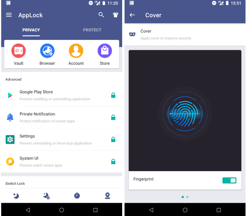 Casier d'application AppLock