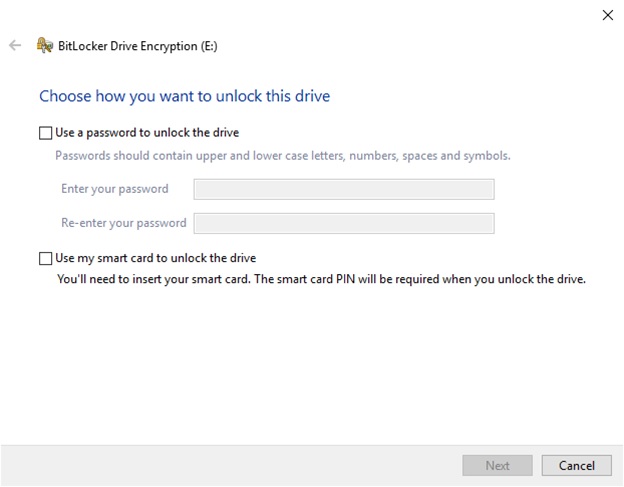 Cifrado de unidad BitLocker_