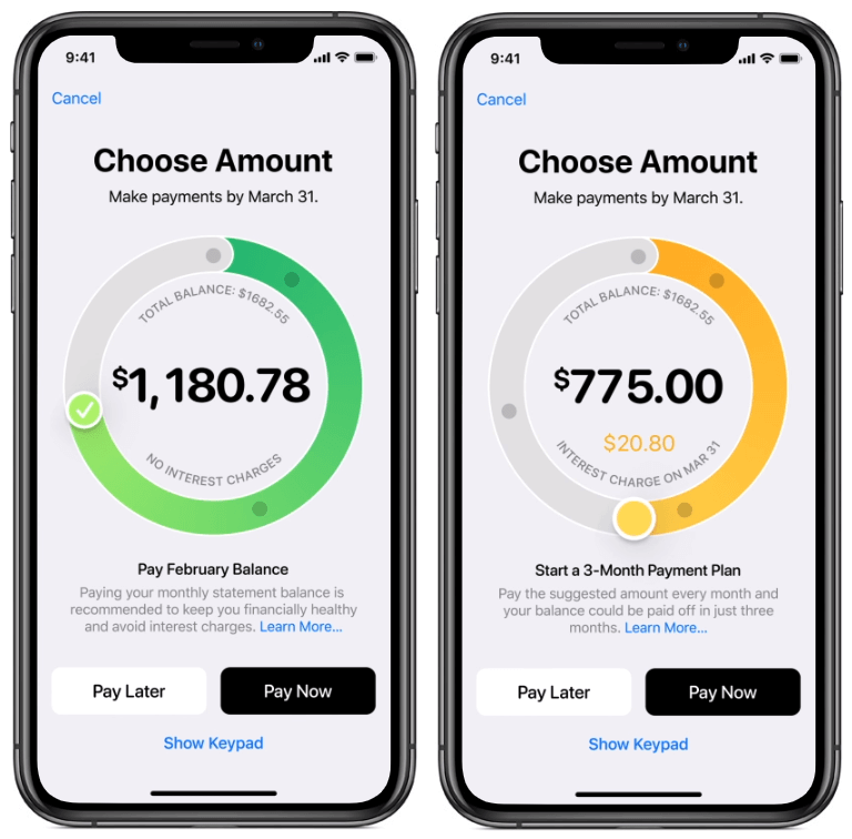 Calculadora de intereses de tarjetas de crédito de Apple