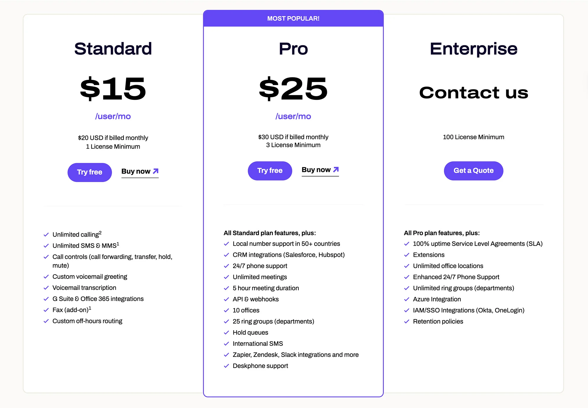 Dialpad-Pläne und Preise