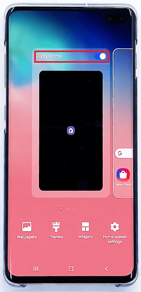 تعطيل Bixby Home