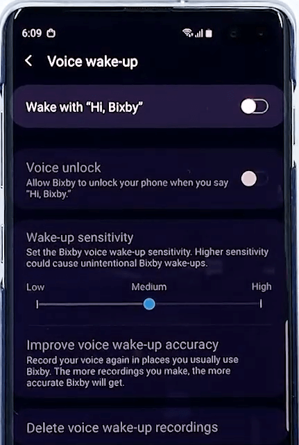 Despertar por voz Bixby