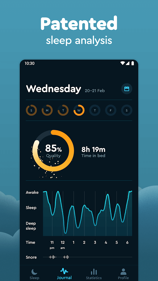 Cycle de sommeil - Analyse du sommeil et réveil intelligent