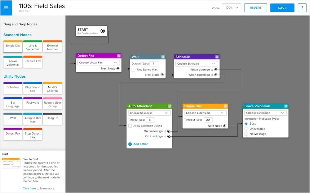 Interfaccia GoToConnect