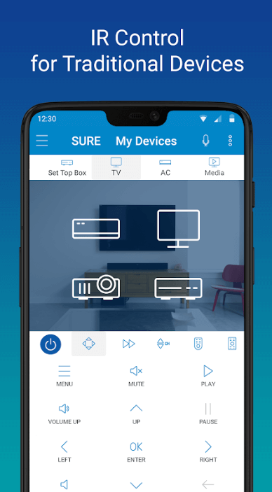 وحدة تحكم تطبيق SURE Remote Control