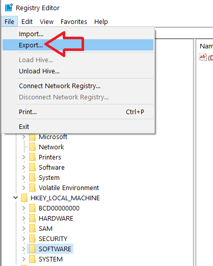 Sicherung einer bestimmten Registrierung