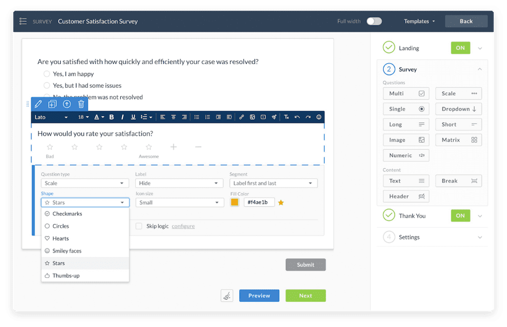 แบบสำรวจ Nextiva