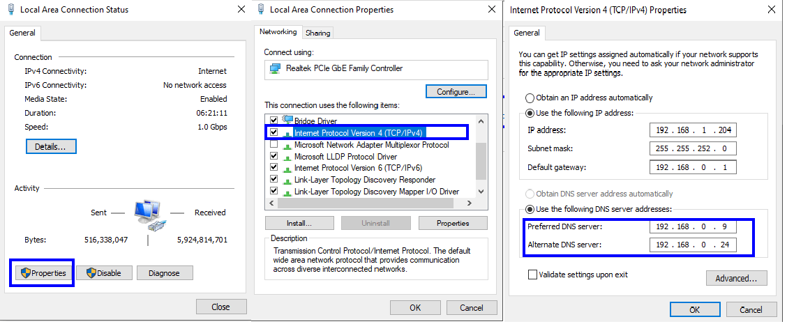 Changer de serveur DNS