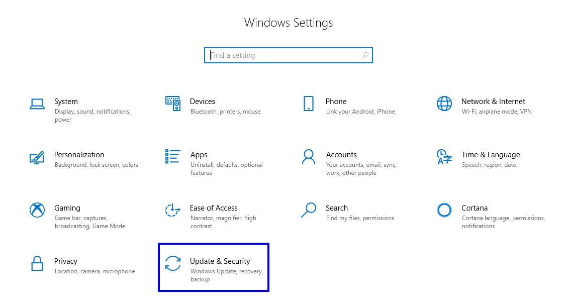 Setări Windows Update