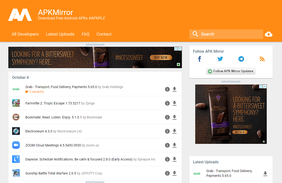 ApkMirror - ทางเลือกของ Google Play Store