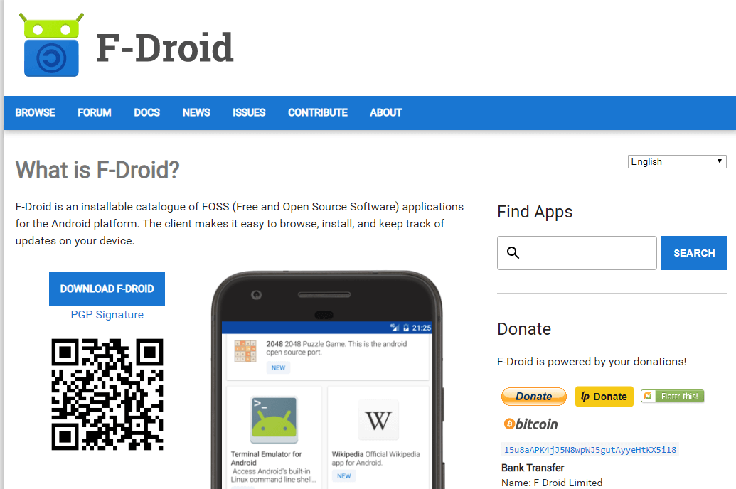 F-Droid- ทางเลือกของ Google Play Store