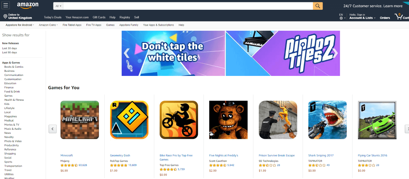 Tienda de aplicaciones de Amazon