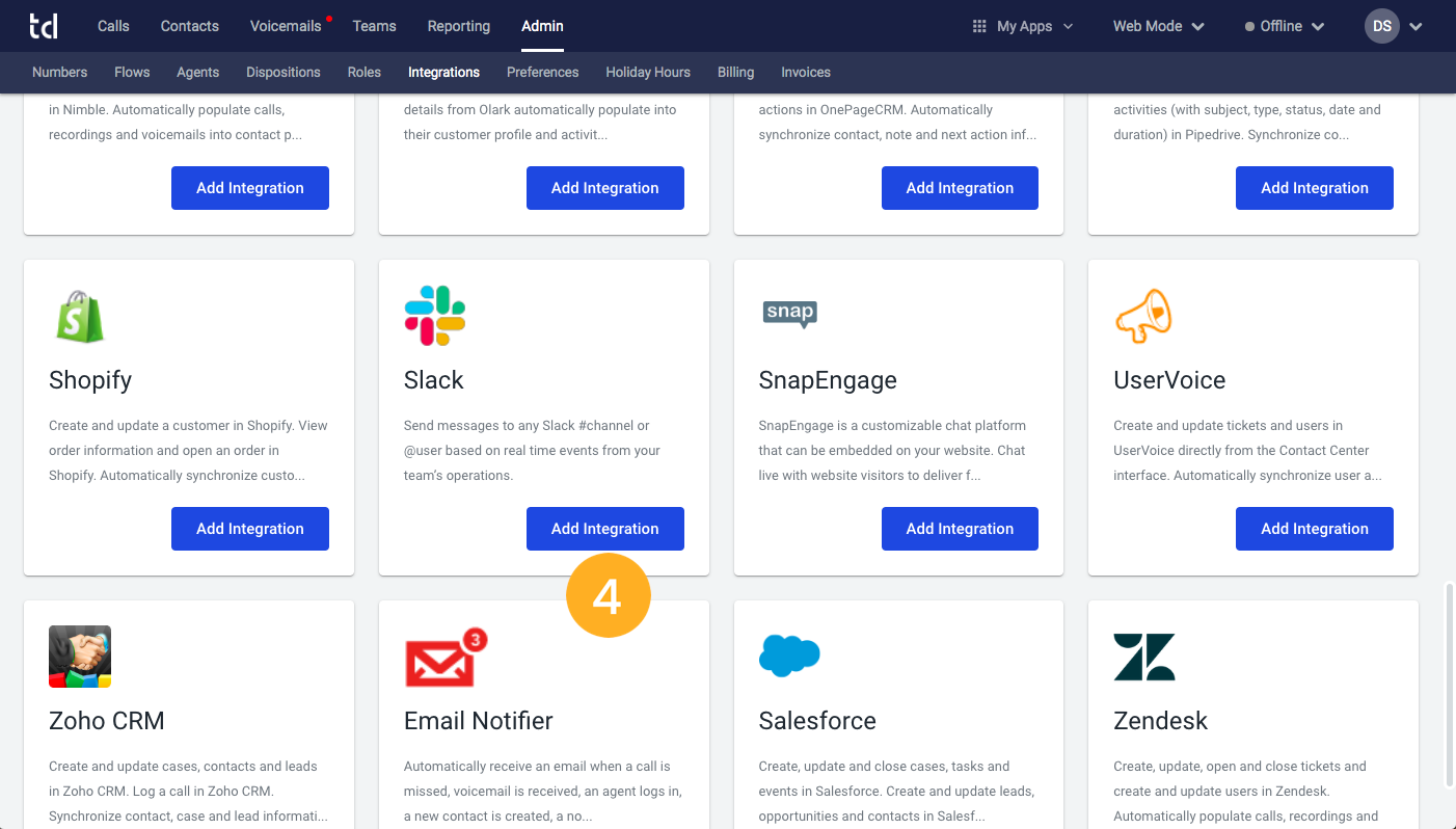 Talkdesk-Integrationen