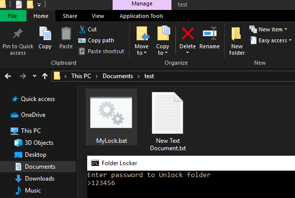 Masukkan Kata Sandi untuk Membuka Kunci folder