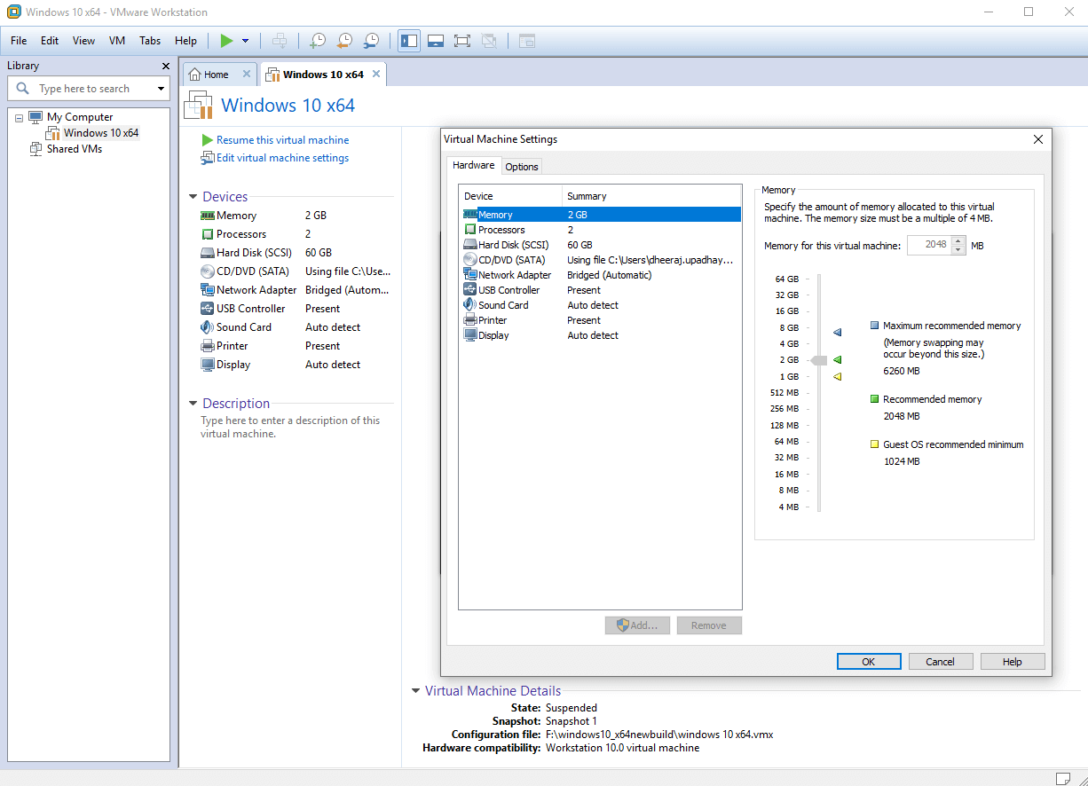 Configuración de VMware